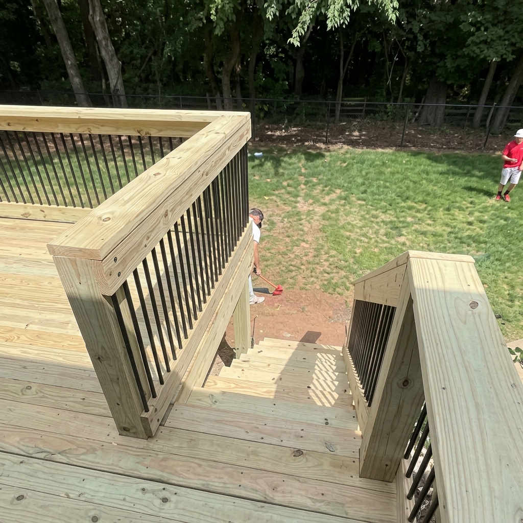 Custom deck by Bear Creek Construction
