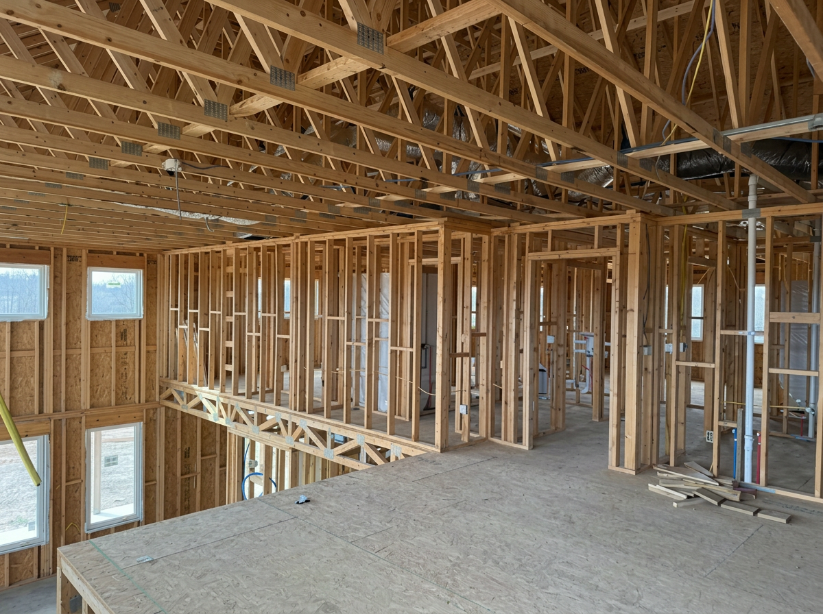 Wide interior framing layout Wichita KS