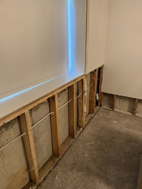 Framing and foundation wall exposed during remodel in Wichita Kansas